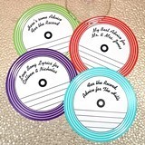 Personalized Vinyl Record Design Paper Advice Coasters (15 Colors)