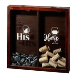 Lillian Rose 'His and Hers' Bottle Cap and Wine Cork Shadow Box
