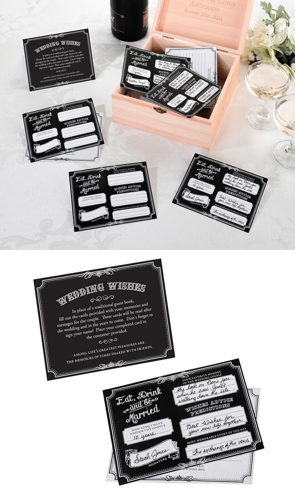 Lillian Rose Eat, Drink & Be Married Wedding Wishes Cards (Set of 48)
