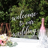 Lillian Rose Clear Acrylic Welcome to Our Wedding Sign