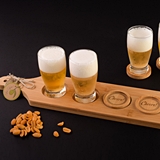 Artisano Designs 'Cheers!' Beer Flight - Tasting Paddle with Coasters