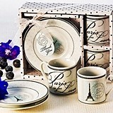 Paris is for Lovers Espresso Cup Favor Set (Pack of 2 Sets)