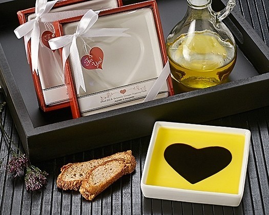 Love Infused Olive Oil and Balsamic Vinegar Dipping Plate