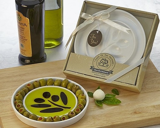 "Taste of the Orchard" Oil-Vinegar Dipping & Appetizer Plate