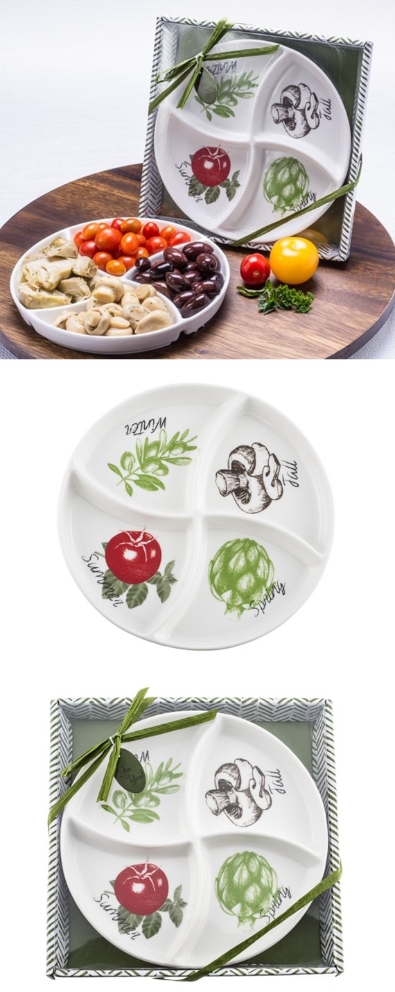 Artisano Designs "Four Seasons" Serving/Dipping Platter