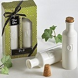 "O + V" Olive Oil and Vinegar Porcelain Bottle Cruet Set
