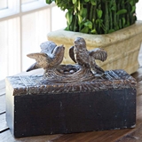 Park Hill Collection Distressed Wood Finish Nesting Birds Box