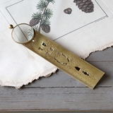 Park Hill Collection Brass-Finish Magnifier Bookmark with Ruler
