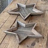 Park Hill Collection Star-Shaped Reclaimed Wood Trays (Set of 2)