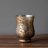 Park Hill Collection Small Antiqued Bronze Etched Pattern Hurricane