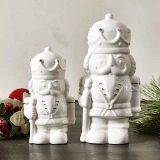 Christmas Village Collection Ceramic Nutcrackers (Set of 2)