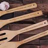 Personalized Engraved 4pc Wooden Kitchen Utensils (Set of 4)