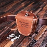 Personalized Engraved Genuine Leather Tool Belt Pouch