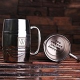 Personalized 14 oz. Stainless Steel Beer Mug (34 Monogram Designs)