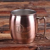 Personalized Moscow Mule Mug with Unique Handle and Engraved Recipe