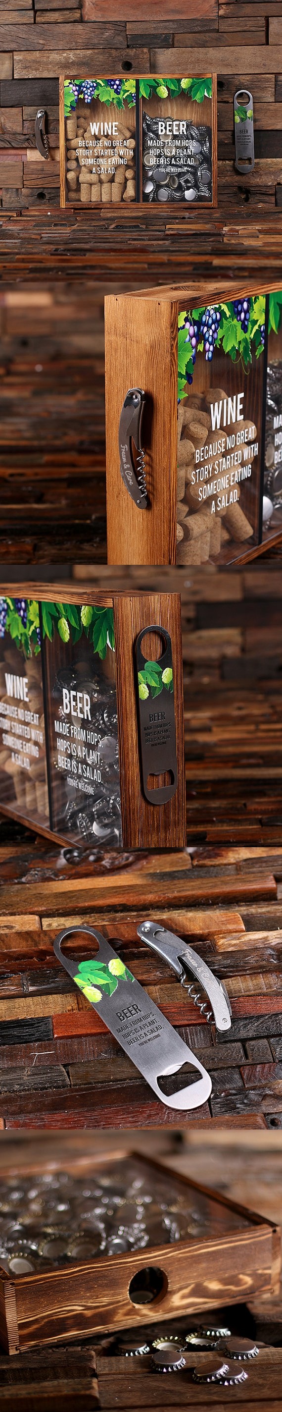 wine cork shadow box personalized