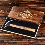 Personalized Carpenter Hammer with Engraved Wood Gift-Box