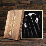 Multi-Tools Hardware Carpenter Set in Personalized Wood Gift-Box
