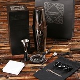 Personalized Stainless-Steel Mixologist Cocktail Set in Wood Gift-Box