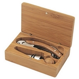 Keepsake Personalizable 2-Piece Bamboo-Wood Wine Accessory Set by True