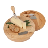 "Camembert" Rubber-Wood Cheese Board & Tool Set by True