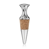 Monarch: Natural Cork and Chrome-Plated Bottle Stopper by True