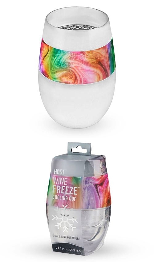Wine FREEZE Single Cooling Cup with Unicorn Horn Motif Wrap by HOST