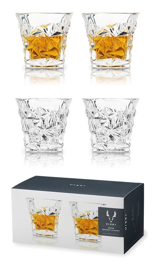 Prism Lead-Free Crystal Whiskey Tumblers by VISKI (Set of 2)