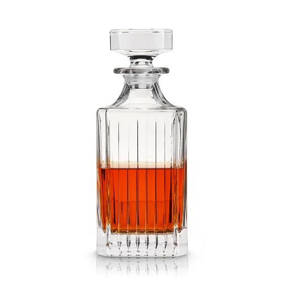 Contemporary Design European Lead-Free Crystal 28oz Decanter by VISKI