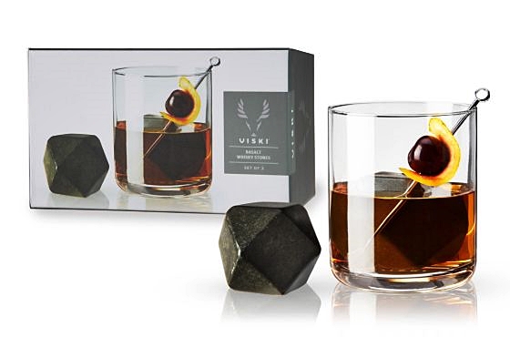 Large Hexagonal Black Basalt Stones/Glacier Rocks by VISKI (Set of 2)