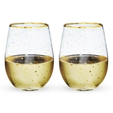 Starlight Stemless Wine Glasses by Twine Living (Set of 2)