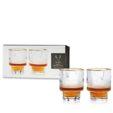 Meridian Gold-Rimmed Crystal 12oz Tumblers by VISKI (Set of 2)