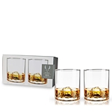 Mountain Range Base Lead-Free Crystal 9oz Tumblers by VISKI (Set of 2)