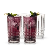 "Highland" Square-Cut Highball Tumblers by VISKI (Set of 4)