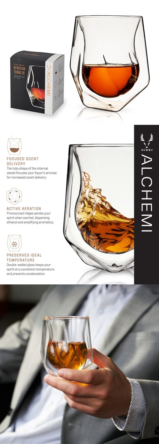 "Alchemi" Double-Walled Whiskey Tasting Glass by VISKI