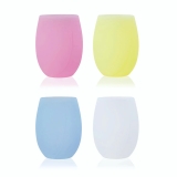 Flexi Aerating Silicone Wine Cups in Assorted Colors by True (Set of 4)