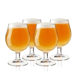 Stemmed Tulip Glasses for Craft Beer by True (Set of 4)