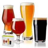 Craft Beer Tasting Kit by True (Set of 4 Distinct-Shape Beer Glasses)