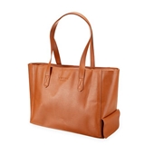 Tan Faux-Leather Insulated Wine Tote with Hidden Spout by Twine Living