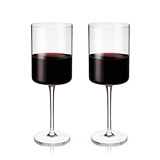 Laurel 18oz Red Wine Glasses with Unique Square Silhouette by VISKI
