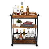 Modern Manor: Bar Cart w/ Removeable Wood Serving Tray by Twine Living