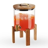 Modern Manor: 2.5 Gallon Wood & Glass Drink Dispenser by Twine Living