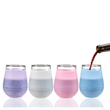 Silicone-Wrapped Stemless Wine Glasses in Assorted Colors by True (Set of 4)
