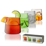 "Aurora" Multi-Colored Cocktail Tumblers by VISKI (Set of 4)