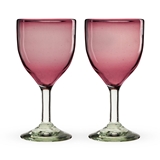 Segunda Vida Rosado Recycled Stemmed Wine Glasses by Twine Living (Set of 2)