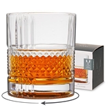 "Revolve" Rotating Cut-Crystal Whiskey Rocks Glass by VISKI