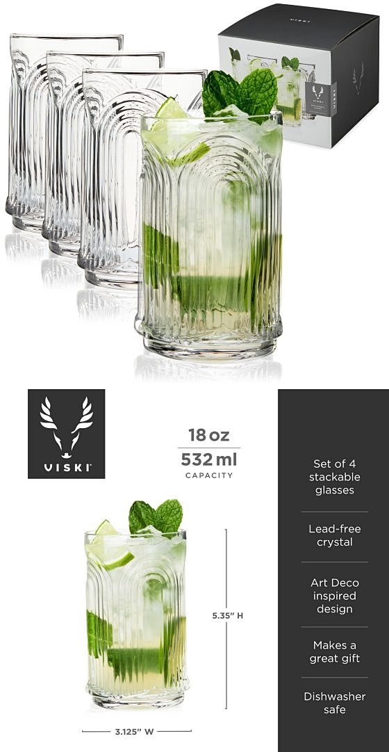 Crystal Highball Glasses by Viski