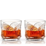 Art Deco Style 11oz "Beau" Lowball Tumblers by VISKI (Set of 2)