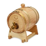 750mL Wooden Whiskey Barrel Drink Dispenser with Stand by Foster & Rye