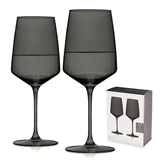 Reserve Nouveau Smoke-Colored 22oz Wine Glasses by VISKI (Set of 2)